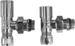 Ths Thermostyle Set robineti calorifer Lux Duo Cayman 5 Cromat tur retur 1/2 pentru teava pex 16 mm (3800154030116)