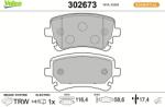 VALEO set placute frana, frana disc VALEO ESSENTIAL 302673 (302673)