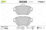 VALEO set placute frana, frana disc VALEO ESSENTIAL 302309 (302309)