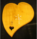 Fa-time Manufaktura Szívvel készült óriás szív vágódeszka (KLVD_19_19) (KLVD_19_19)