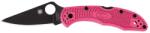 Spyderco DELICA 4 FRN PINK PLAIN BLACK BLADE C11FPPNS30VBK EDC Zsebkés (PR-C2004207B9)