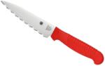 Spyderco KITCHEN CLASSICS CUCINA (Small Utility) CM. 11, 4 SERRATED RED K05SRD Konyhakés (PR-C200K05SRD)