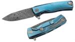 lionSTEEL ROK Damast Blue Zsebkés (ROK DD BL)