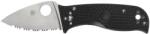 Spyderco LIL' TEMPERANCE 3 FRN BLACK SERRATED C69SBK3 EDC Zsebkés (PR-C200158118)