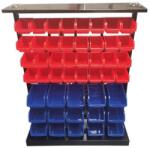 Connect CON-36998 szortimenter tárolórendszer dobozokkal, fém állvánnyal, 47 részes (CON-36998) - dwdszerszam