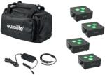  EUROLITE Set 4x AKKU IP Flat Light 3 bk + Charger + Soft Bag (20000860)