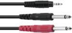 Omnitronic Adapter Cable 3.5 Jack/2xJack ECO 1.5m bk (30225234)