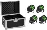  EUROLITE Set 4x LED Silent PAR 6 QCL Floor bk + Case (20000986)