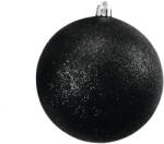  EUROPALMS Deco Ball 10cm, black, glitter 4x (83501268)