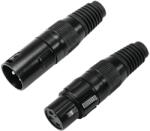 Omnitronic XLR socket/plug set 3pin black housing 5x (30200097)