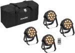  EUROLITE Set 4x LED PARty Spot Silent RGB/WW with Soft Bag (42110204)