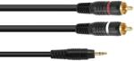 Omnitronic Adapter Cable 3.5 Jack/2xRCA 1m bk (3022514Z)
