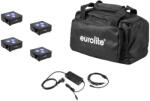  EUROLITE Set 4x AKKU Flat Light 3 bk + Charger + Soft Bag (20000476)