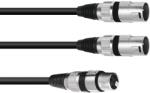 Omnitronic Adapter Cable XLR(F)/2xXLR(M) 1.5m bk (30225205)