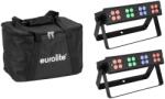  EUROLITE Set 2x LED Silent Bar 16x4W RGB/WW + Soft Bag (20001020)