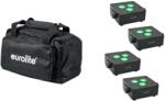  EUROLITE Set 4x AKKU IP Flat Light 3 bk + Soft Bag (20000861)