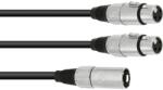Omnitronic Adaptercable XLR(M)/2xXLR(F) 0.5m bk (30225207)
