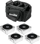 EUROLITE Set 4x AKKU IP Flat Light 1 chrome + Soft Bag (20000425)