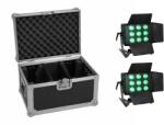  EUROLITE Set 2x LED CLS-9 QCL RGB/WW 9x7W + Case (20000984)