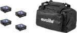  EUROLITE Set 4x AKKU Flat Light 3 bk + Soft Bag (20000474)