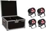  EUROLITE Set 4x LED IP PAR 3x9W SCL Spot + Case (20000845)