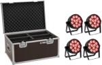  EUROLITE Set 4x LED 7C-12 Silent Slim Spot + Case (20000682)