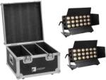  EUROLITE Set 2x LED CLS-18 QCL RGB/WW 18x7W + Flightcase (20001035)