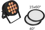  EUROLITE Set LED IP PAR 12x8W QCL Spot + 2x Diffuser Cover (15x60° and 40°) (20000671)