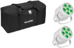  EUROLITE Set 2x LED Silent Par 6 QCL Floor wh + Soft Bag (20000965)