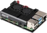Joy-IT RB-ALUCASEP4+07FAN Raspberry Pi4 B ház - Fekete