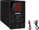 DC szabályozott laboratóriumi tápegység, állítható 30 V 10A, nagy pontosságú kijelző, Fekete 30v 5a, 220 V -os
