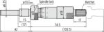 Mitutoyo Standard beépíthető mikrométer rögzítővel 0 - 1 (150-213)