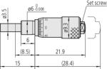 Mitutoyo Micrometer Head, Ultra Small Type (148-201-10)
