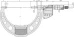 Mitutoyo Digitális mikrométer IP-65 racsnival (293-254-30)