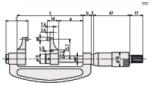Mitutoyo Különleges külső mikrométer eltolt mérőcsőrrel 0 - 1 (143-121)