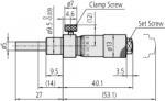 Mitutoyo Micrometer Head, Locking Screw Type (148-150-10)