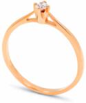 White & Black Eljegyzési gyűrű - 2, 5mm gyémánttal - rosegold (AU7358)