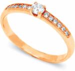 White & Black Briliáns gyémánt eljegyzési gyűrű - rosegold (AU10995)