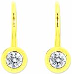 White & Black Bouton gyémánt arany fülbevaló - kapcsos - 3, 0mm - 0, 2 karát (AU13942)