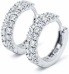 White & Black Dupla soros gyémánt karika fülbevaló - 0, 6 karát (AU12712)