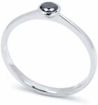 White & Black Fekete gyémánt eljegyzési gyűrű - 3, 0mm - fehérarany (AU13749)