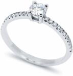 White & Black Labor gyémánt eljegyzési gyűrű fehéraranyból - Celine - 0, 5 karát - IGI (AU13601)