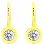 White & Black Bouton gyémánt arany fülbevaló - kapcsos - 3, 6mm - 0, 4 karát (AU13944)