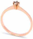 White & Black Eljegyzési gyűrű - 3, 5mm konyak gyémánttal - rosegold (AU13433)