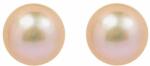 White & Black Igazgyöngy rosegold fülbevaló - 8, 5-9mm - édesvízi - barack (AU12735)