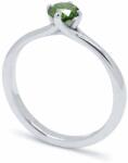 White & Black Eljegyzési gyűrű - 4, 0mm zöld gyémánttal - fehérarany (AU11909)