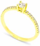 White & Black Celine gyémánt eljegyzési gyűrű aranyból - 0, 44 karát (AU13461)