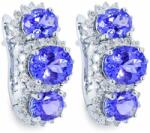 White & Black Desdemona tanzanit fülbevaló gyémántokkal (AU12223)