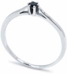 White & Black Fekete gyémánt eljegyzési gyűrű - 2, 5mm - fehérarany (AU13050)