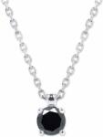 White & Black Fekete gyémánt nyaklánc, fehérarany - 4, 0mm (AU13153)